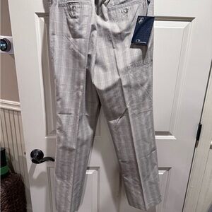 Classic Gray Checkered Men's Golf/Dress Pants